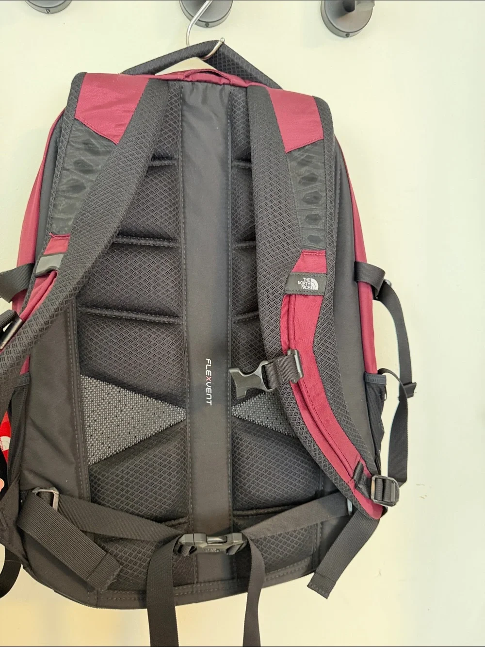 The North Face Backpack Borealis — Crimson Red & Black